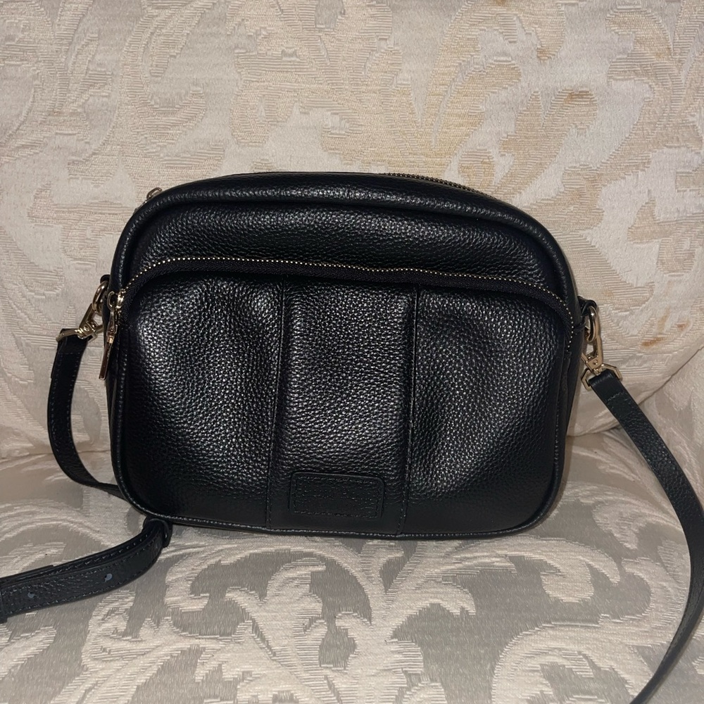 Black Leather Crossbody Bag